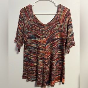 Cute rainbow knit sweater!